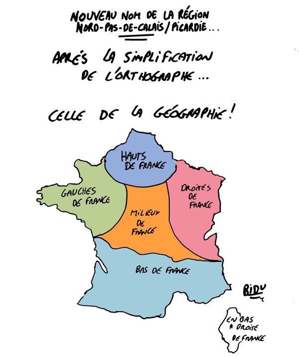 Parodie du redécoupage régional