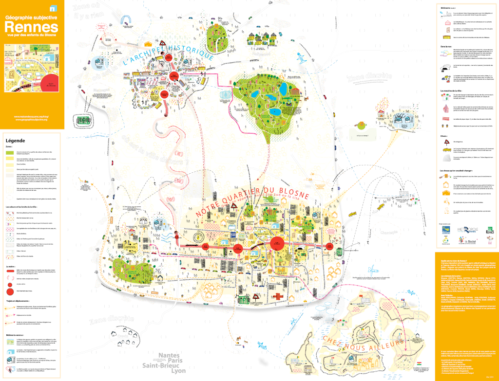 Carte sensible du Blosne (Rennes)