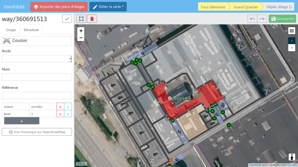 OsmInEdit, l’éditeur pour la cartographie d’intérieur