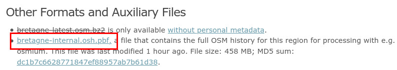 Link to download Bretagne area (French subdivision)