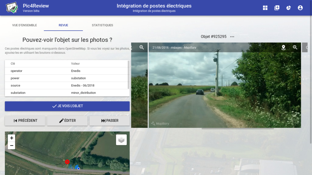 Mission d’intégration des postes électriques Enedis via Osmose et Pic4Review